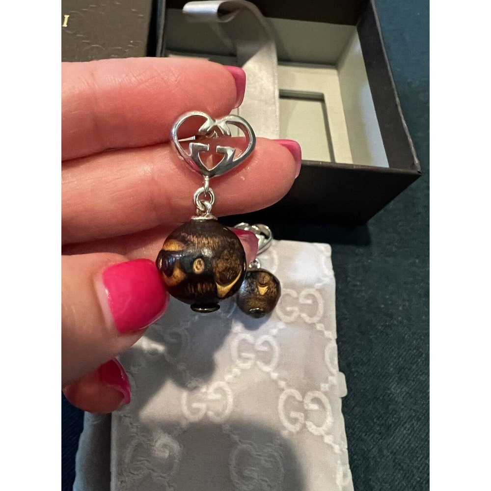 Gucci Bamboo Sterling Silver Drop Earrings, Original price New $ 550.